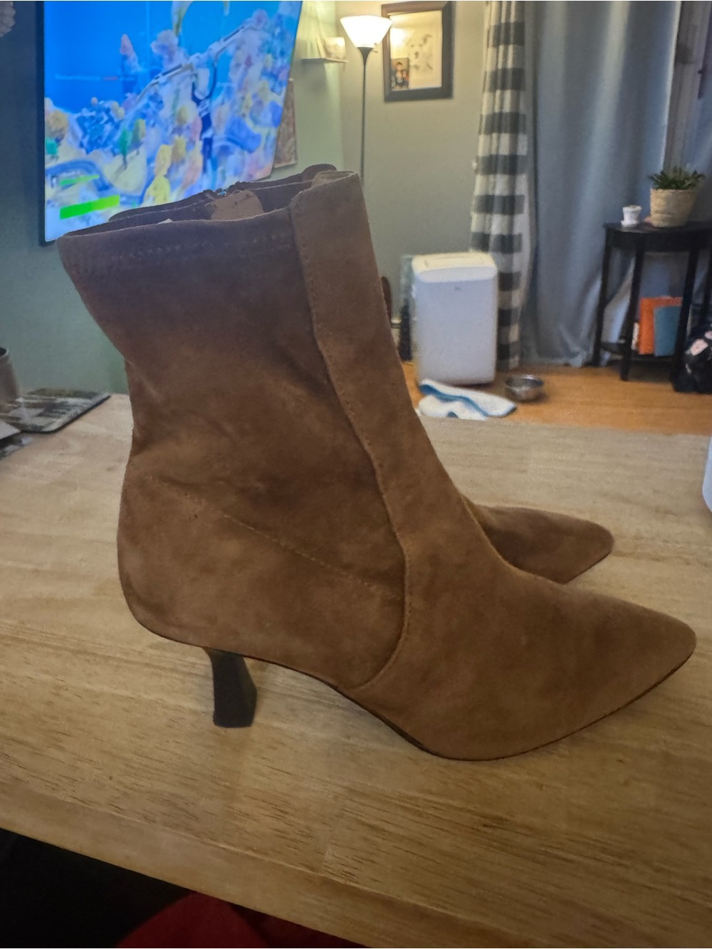 Madewell Women’s Brown Suede Pointed-Toe Ankle Boot